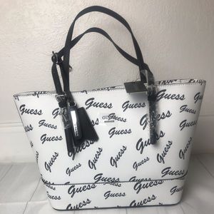 SOLD White Guess Purse